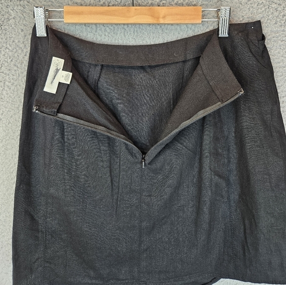 Treasure & Bond Women Black Linen Blend Side Tie Mini Skirt Sz M Vacation - Picture 8 of 10